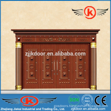 JK-C9020 commercial copper entry door with factory price four leaf door